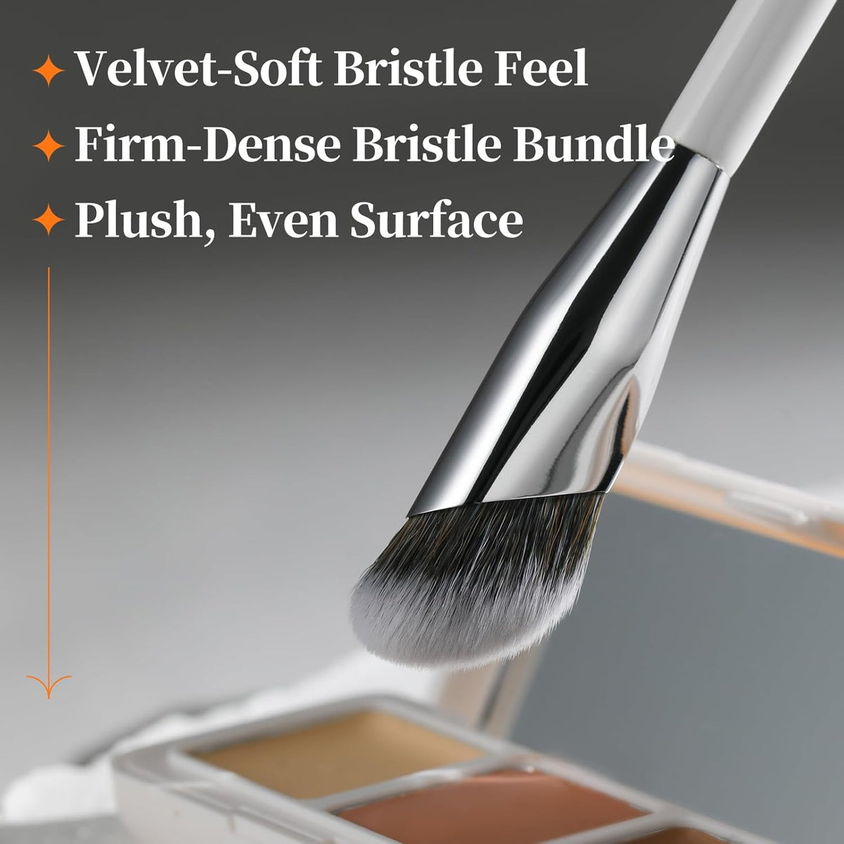 Concealer Brush, under Eye Makeup Small Angled Precision Face Blending Brush, Eye Liquid Cream Foundation Concealer for Dark Circles, Make up Nose Contour Applicator Vegan