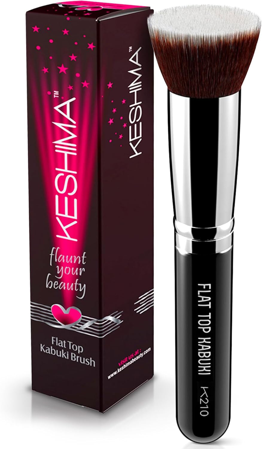 Flat Top Kabuki Foundation Brush by , Premium Makeup Brush