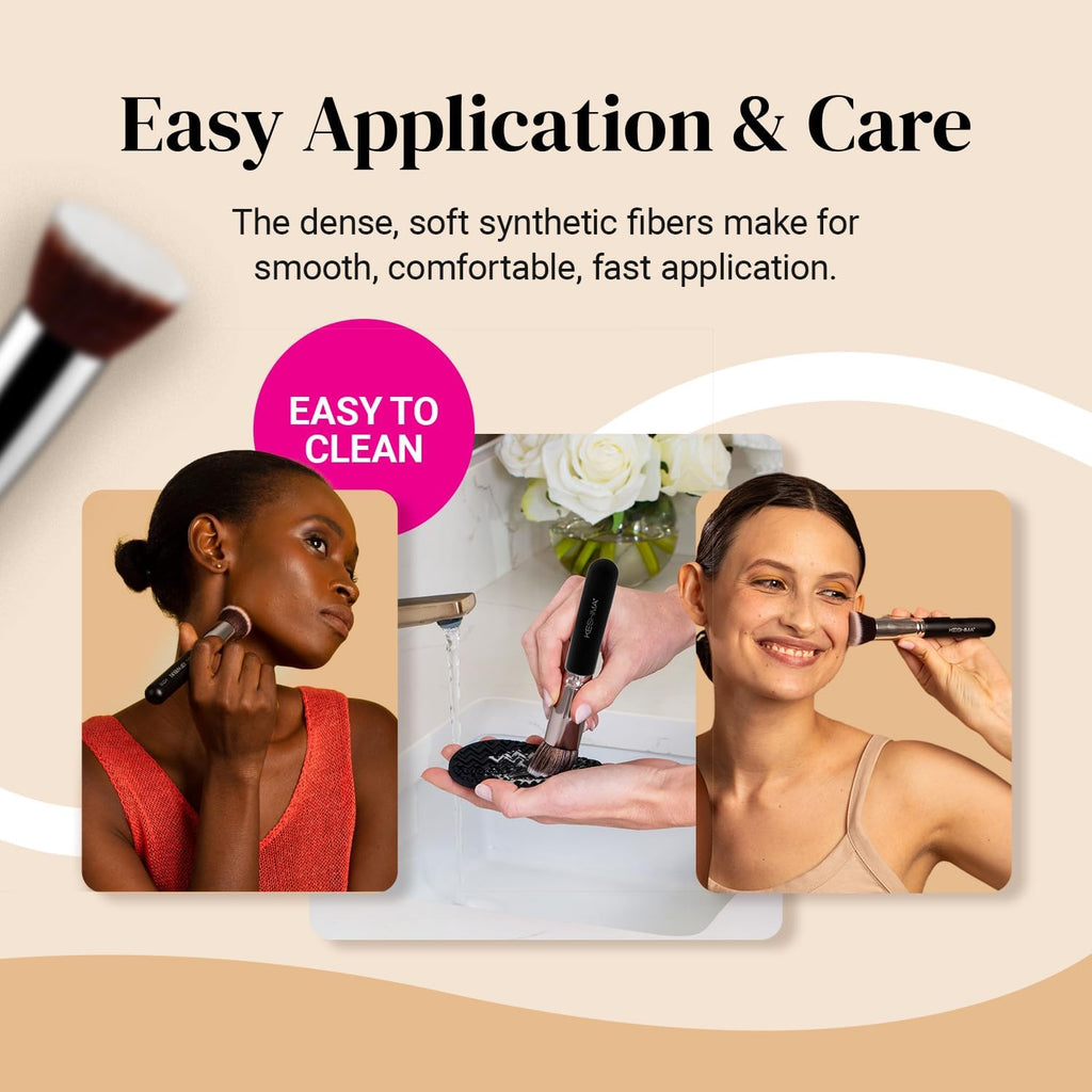 Flat Top Kabuki Foundation Brush by , Premium Makeup Brush