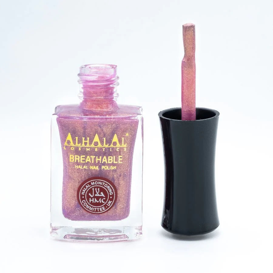 AL-154 SHAJIA Halal Vernis à ongles respirant pailleté Sans alcool et végan