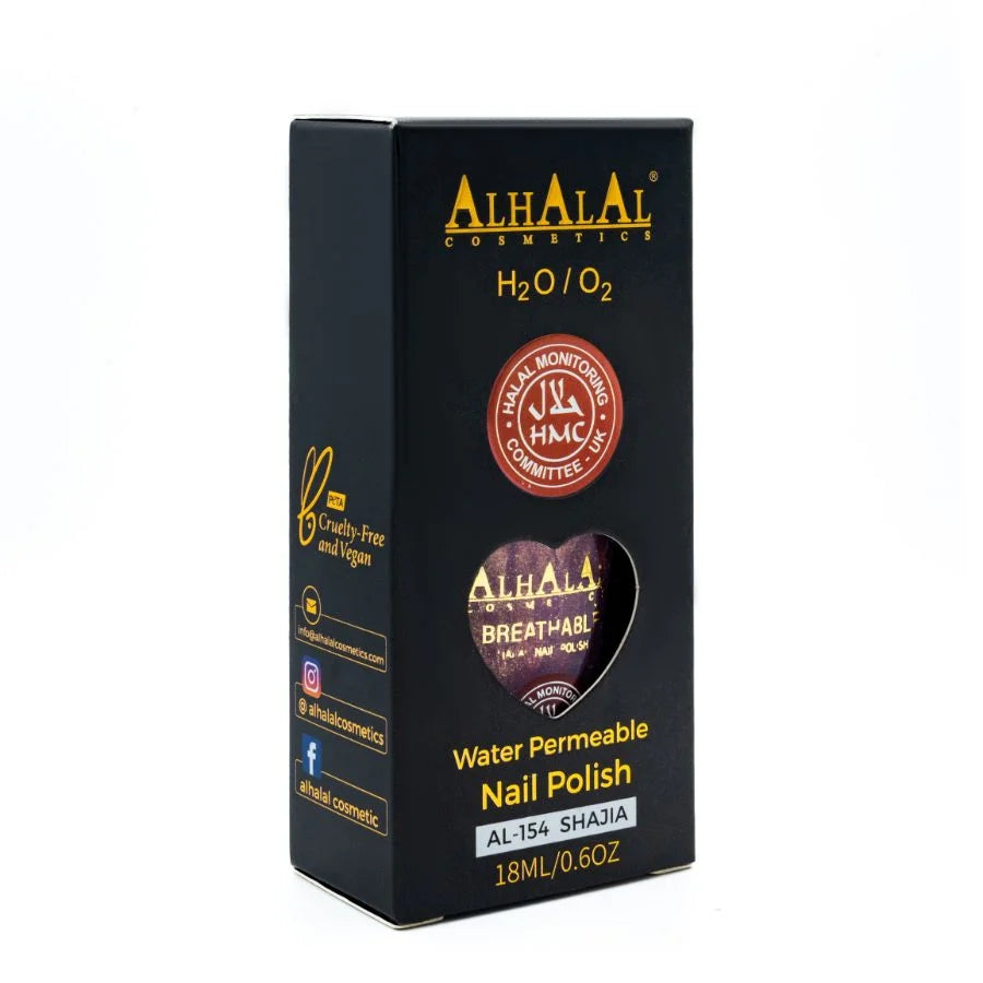 AL-154 SHAJIA Halal Vernis à ongles respirant pailleté Sans alcool et végan