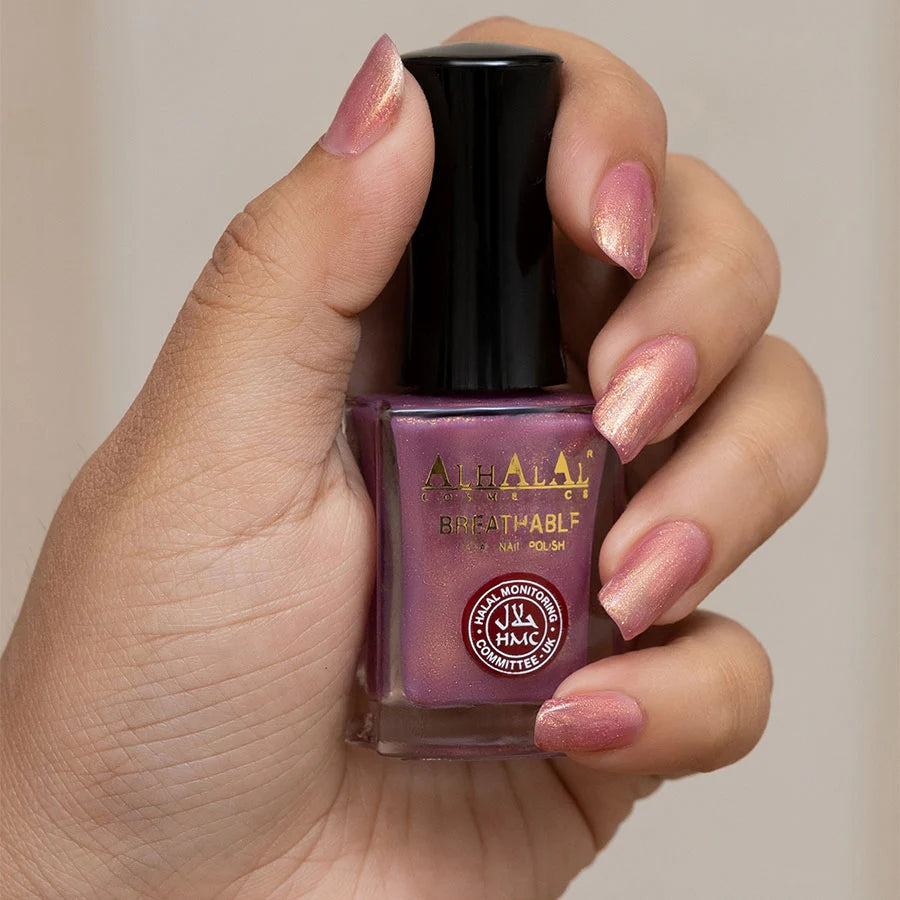 AL-154 SHAJIA Halal Vernis à ongles respirant pailleté Sans alcool et végan