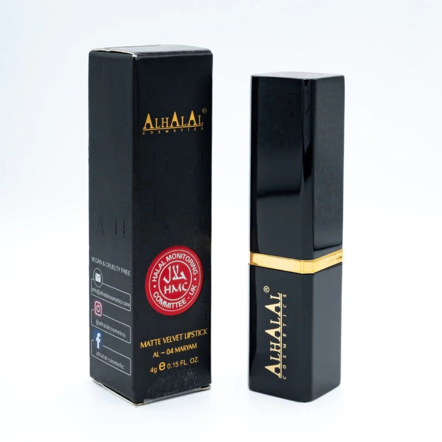 AL-04 MARYAM Rouge à lèvres halal Rose | Mat, végan, sans alcool & certifié HMC