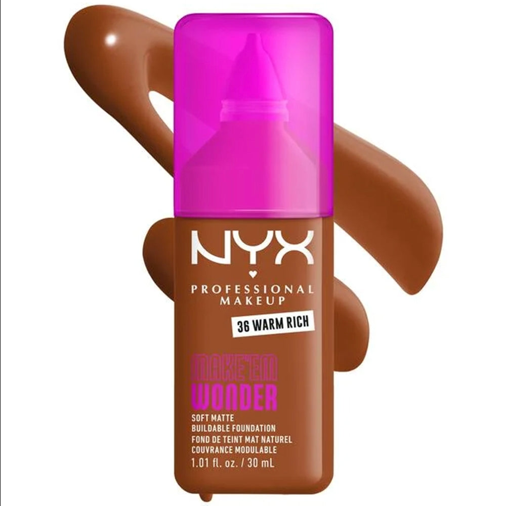 NYX MAKE EM WONDER FOND DE TEINT MAT SOUPLE MODULABLE, NYX WF