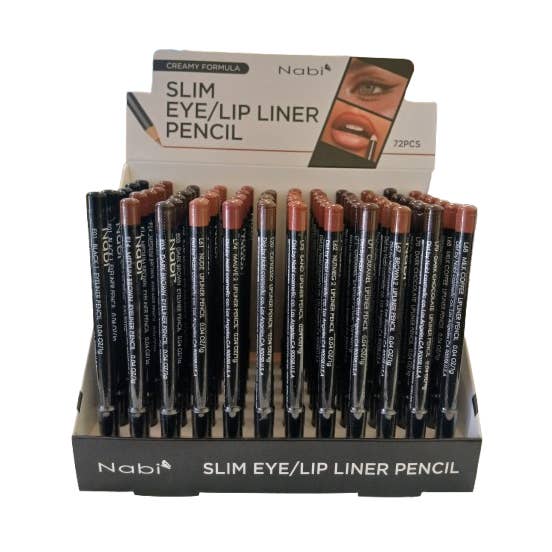 ENSEMBLE DE 72 CRAYONS SLIM POUR YEUX/LÈVRES SEL-72B (TON MARRON)